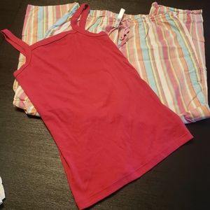 Pajama pants and tank set